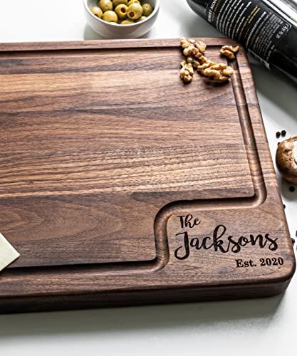 Custom Cutting Boards Wood Engraved Cutting Board Personalized, USA Made - Thick Maple/Walnut Personalized Cutting Boards Wood Engraved, Handmade Cutting Boards