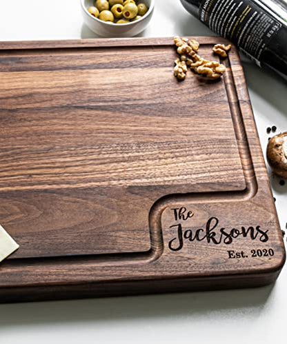  Custom Cutting Boards Wood Engraved Cutting Board Personalized, USA Made - Thick Maple/Walnut Personalized Cutting Boards Wood Engraved, Handmade Cutting Boards