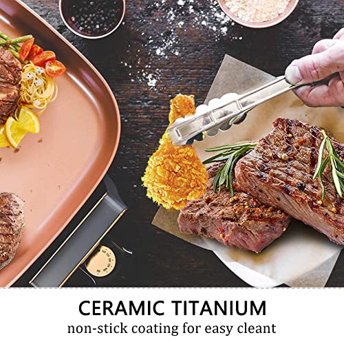  Extra Deep Nonstick Electric Skillet - Scratch Resistant - Serves 3 To 5 People (6Qt.)