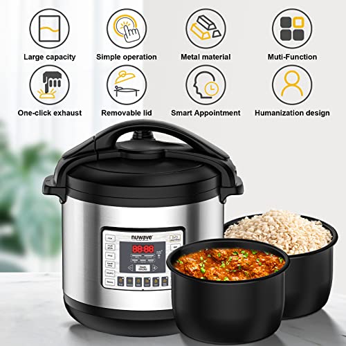  Nutri-Pot Digital Pressure Cooker 8-quart With Stainless Steel Inner Pot & Sure-Lock Technology
