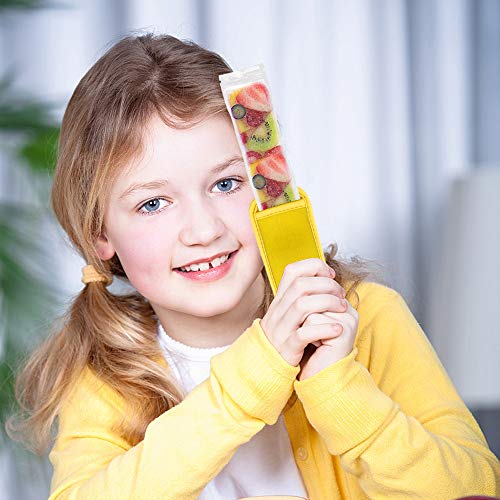  24 Pack Reusable Popsicle Bags Ice Pop Sleeves Antifreezing Sleeves,8 Colors