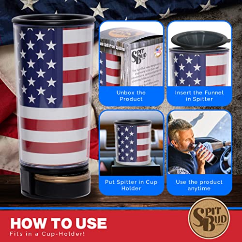  Pit Bud Spittoon With Can Opener, US Flag