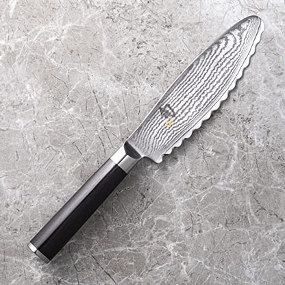  Classic 6-inch Ultimate Utility Versatile, Multifunction Knife With Proprietary VG-MAX Cutting Core And Stainless-Steel Damascus Cladding Handcrafted In Japan By Highly-Skilled, 6 Inch