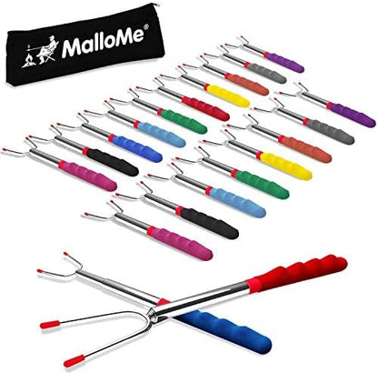  Marshmallow Roasting Sticks 45 Inch 4 Pack Smores Kit - Marshmallows Smores Sticks For Fire Pit Long - Camping Campfire Accessories S'mores Gift Set - Smore Hot Dog Roaster Marshmello Skewers