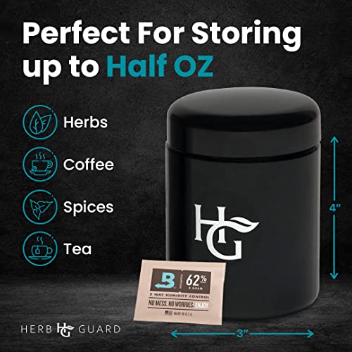  - Half Oz Airtight Jar And Smell Proof Containers (250 Ml) Comes With Humidity Pack To Keep Goods Fresh For Months