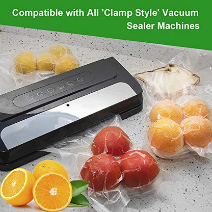  8x50 2 Pack Vacuum Sealer Bags Rolls With Commercial Grade, BPA Free, Heavy Duty, Great For Vac Storage, Meal Prep Or Sous Vide