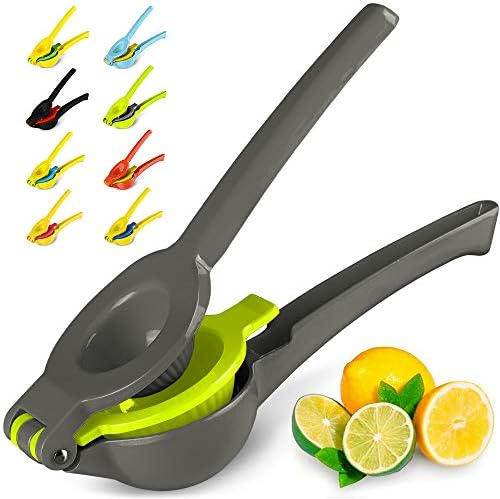  Metal 2-In-1 Lemon Lime Squeezer - Hand Juicer Lemon Squeezer - Max Extraction Manual Citrus Juicer