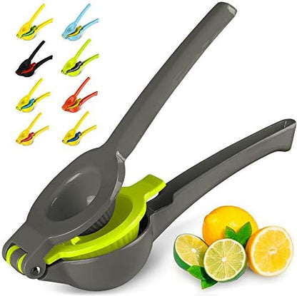  Metal 2-In-1 Lemon Lime Squeezer - Hand Juicer Lemon Squeezer - Max Extraction Manual Citrus Juicer
