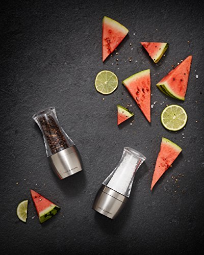 Cole & Mason 140 Mm Wishford Stemless Salt Mill, Stainless Steel, Silver, 6 X 6 X 13.5 Cm