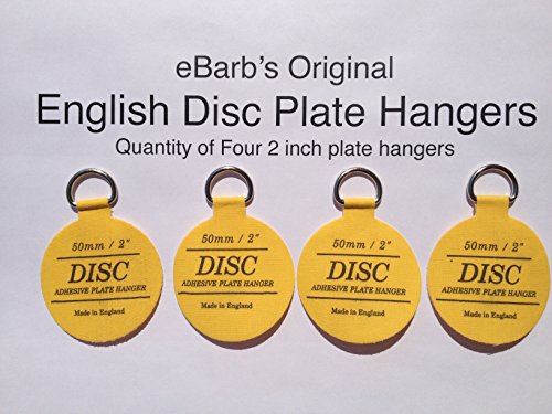 EBarb's"The Original" English Plate Hanger Disc-a Quantity Of Four 1.25 Inch Hangers