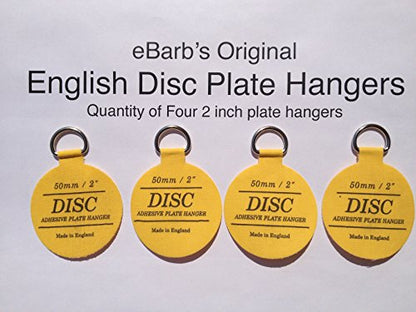  EBarb's"The Original" English Plate Hanger Disc-a Quantity Of Four 1.25 Inch Hangers