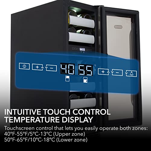  BWR-171DS 17 Bottle Stainless Steel Dual Zone Built Wine Refrigerators-Elite Series With Seamless Doors