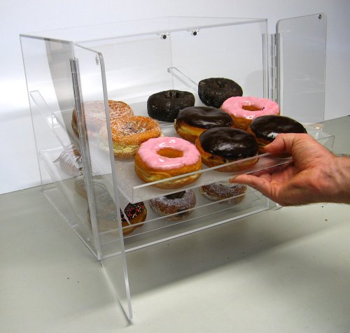  Elf Serve Pastry Or Donut Display Case 2 Trays For Deli Bakery Convenience Stores Display Bagel Cakes And Keeps Fresh