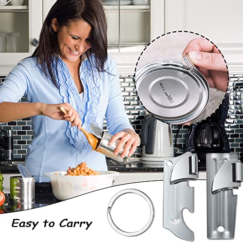  14 Pieces Military Can Openers Camping Travel P52 Can Opener Keychain Stainless Steel Army Survival Backpack Portable Can Opener (2 Styles)