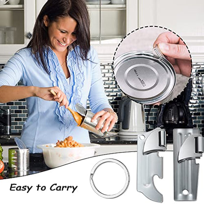  14 Pieces Military Can Openers Camping Travel P52 Can Opener Keychain Stainless Steel Army Survival Backpack Portable Can Opener (2 Styles)
