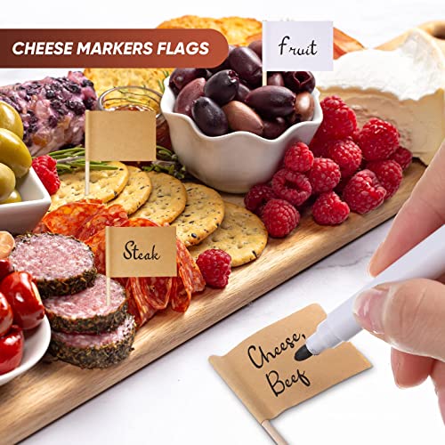  Charcuterie Board Accessories Cheese Spreader Knife Set Cheese Butter Knife Stainless Steel Mini Serving Tongs Spoons Appetizer Forks For Pastry Christmas (Silver, 20 Pieces)