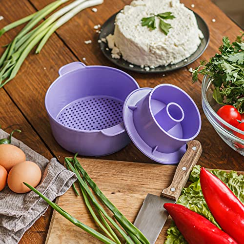  Group Hard Cheese Mold With Follower 1KG Camembert Cheese Mold - Cheese Making Machine Cheese Press Mold Strainer - Large Dutch Kadova Cheese Mold Swiss Hacer Queso