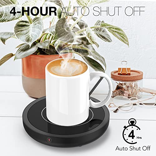  Coffee Mug Warmer For Desk, Electric Coffee Cup Warmer With 3-Temp Settings, Smart Coffee Warmer For Desk Auto Shut Off, Enlarged Heating Plate Suitable For Most Cups, Gift For Your Friends And Family
