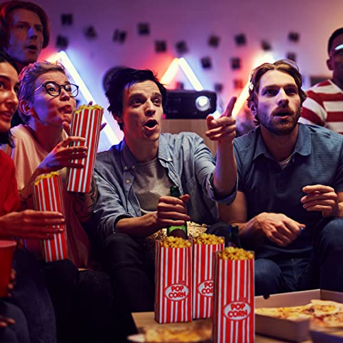  1000 Pcs 1 Oz Popcorn Bags Bulk Popcorn Paper Bags Red And White Stripes Retro Popcorn Bags Disposable Popcorn Bags For Party Movie Theater Carnival Festivals Movie Theme Party Supplies