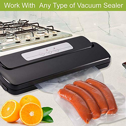  4 Pack 11X50 Rolls (Total 200 Feet) Vacuum Sealer Bags Rolls With BPA Free,Heavy Duty,Great For Sous Vide And Vac Seal Storage Rolls