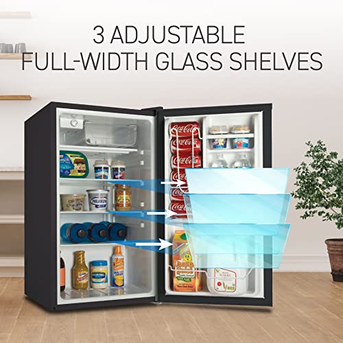  R40B Compact Fridge With R600a Refrigerant, 40 Cu. Ft., Black