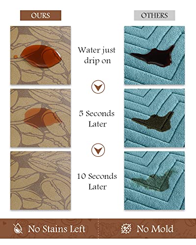  -Coffee Mat-Coffee Bar Accessories-Absorbent Stain Resistant Drying Mat Fit Under Coffee Maker Machine Coffee Pot Tray Espresso Machine-Coffee Station Accessories And Decor-12”x19”