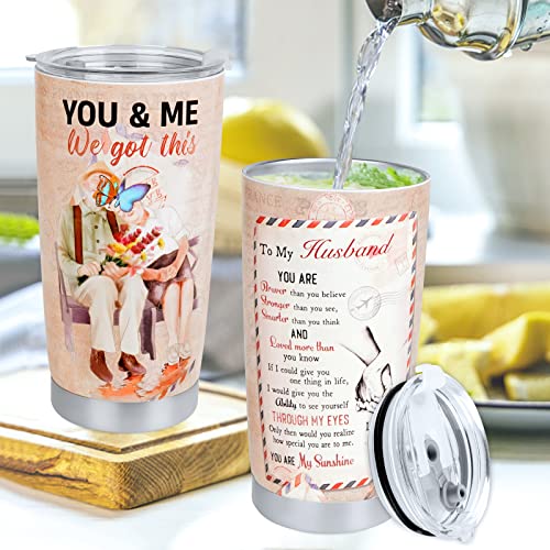  Father's Day Gifts For Husband, 20oz Stainless Steel Vacuum Insulated Tumbler Travel Coffee Mug - Birthday Day Gifts, Christmas Gifts, Valentine's Day For Men - Dishwasher Safe