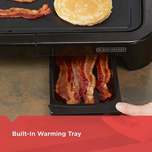 Black & Decker Family-Sized Electric Griddle With Warming Tray & Drip Tray, GD2051B