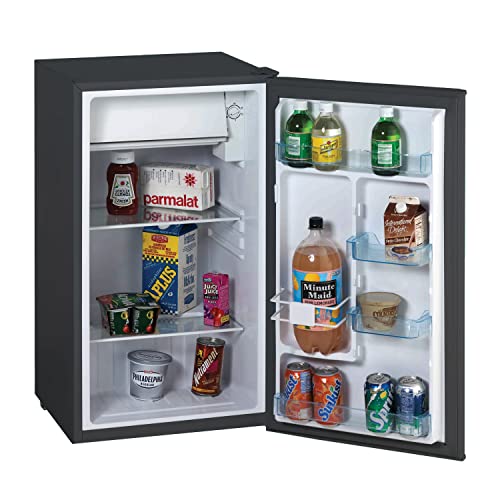 Avanti RM3316B Compact Refrigerator For Home Office Or Dorm, With Reversible Door, Energy Star Rated Mini Fridge, 3.3-Cu.Ft, Black