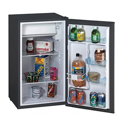 Avanti RM3316B Compact Refrigerator For Home Office Or Dorm, With Reversible Door, Energy Star Rated Mini Fridge, 3.3-Cu.Ft, Black