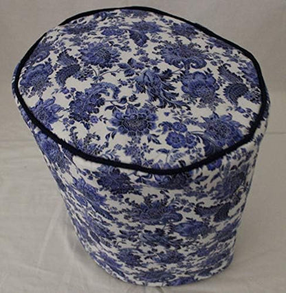  Cotton Cover Compatible With Keurig Coffee Brewing System (Little K, Blue Floral)