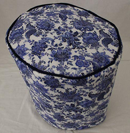  Cotton Cover Compatible With Keurig Coffee Brewing System (Little K, Blue Floral)