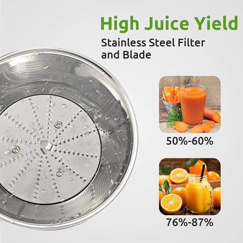  Juicing Machine, 3-inch Width Feeding, Easy Cleaning