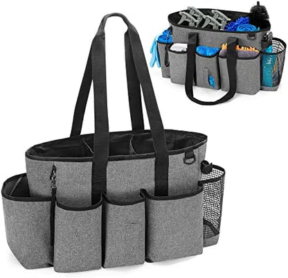  Tote Cleaning Caddy With Dividers For Cleaning Supplies, Cleaning Bag Organizer With Handle Strap For Cleaning Work, Totem, (Bag Only)