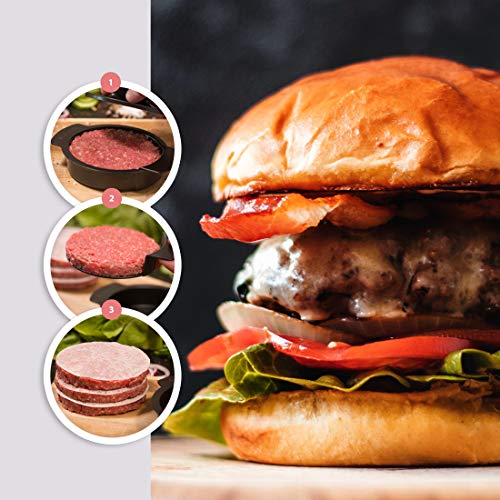 LEVIVO 331800000239 Burger Press, 3 Parts, Black