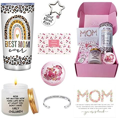  Ifts For Mom From Daughter Or Son, Birthday Day Gifts For Mom, Ideal New Mom Gifts Basket For Women, 7pcs Unique Mom Gifts Set For Christmas Mothers Day Birthday