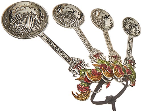  MSRNG SPNS 4PCSET,ZI Rooster Measuring Spoons