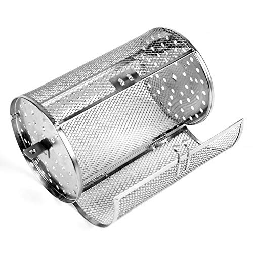 Stainless Steel Rotisserie Grill, 360 Degree Rotatable Heating Oven Cages Oven Racks Oven Basket, Oven Roaster Drum For Peanut Dried Nut Coffee Beans BBQ