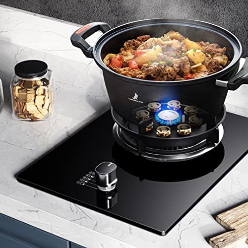 Portable Gas Stove, 5.2KW 9-cavity Wok With Flameout Protection, Black Tempered Glass Cast Iron Pot Frame, Easy To Clean (Size : NG)