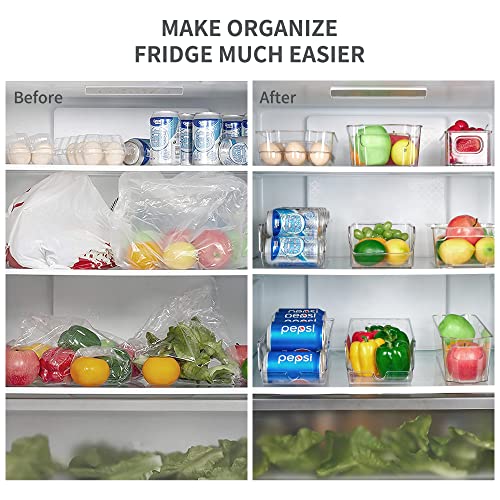  Vtopmart 6 Pack Soda Can Organizer For Refrigerator, Fridge Organizer Bins For Freezer, Kitchen, Pantry, Countertops, Cabinets, Clear Plastic Beverage & Canned Food Dispenser