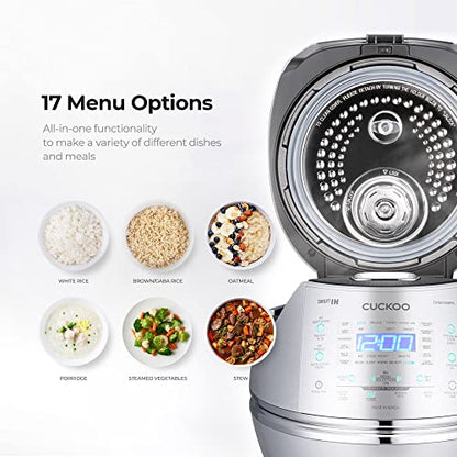 CRP-CHSS1009FN Induction Heating Pressure Rice Cooker, 10 Cups, Metallic