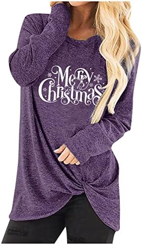  Sweatshirts For Women Loose Fit Fall Fashion Sweatshirts Long Sleeve Christmas Print Plus Size Pullover Top Fall Clothes