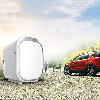  TONPOP 6L Car Small Refrigerator Mute Mini Heating And Cooling Box Car Home Dual-purpose Cosmetics Breast Milk Cooler Student Dormitory Home Travel