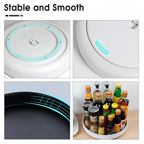 Lamy AMY Lazy Susan Organizer Kitchen Organization, 2 Pack 10 Inch Lazy Susan Turntable For Cabinet, Pantry, Refrigerator And Table, Black