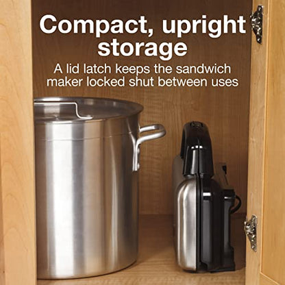  Deluxe Hot Sandwich Maker, Nonstick Plates, Stainless Steel (25415)