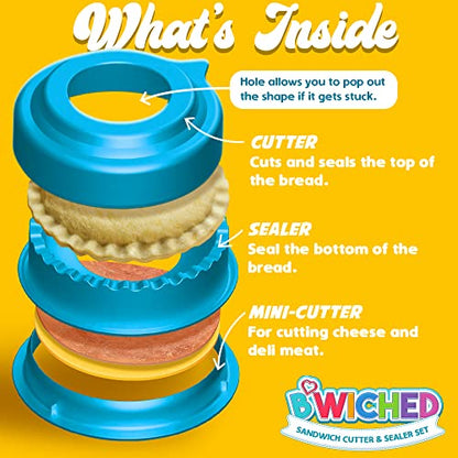  Ndwich Cutter And Sealer (Circle) - Uncrustables Sandwich Maker - Great For Lunchbox And Bento Box - Boys And Girls Kids Lunch - Sandwich Cutters For Kids