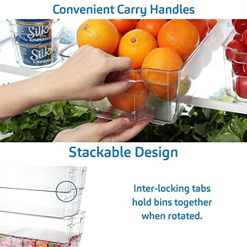  StorageBud Pantry Organization And Storage Bins - 14 Pieces Food Storage Containers - Clear Storage Bins For Fridge, Refrigerator & Kitchen Cabinet - BPA Free Freezer Organizer Bins