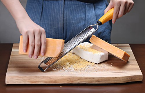  PRO Lemon Zester & Heavy Duty Cheese Grater & Vegetable Grater — Parmesan Cheese Lemon, Garlic, Nutmeg, Chocolate, Fruits, Vegetables, Ginger Grater - Cheese Shredder & Stainless Steel Grater