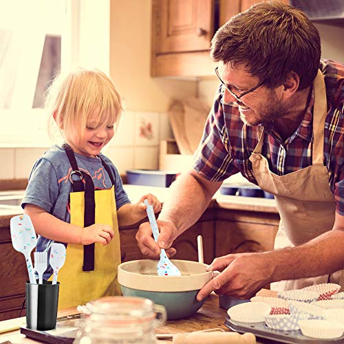  Hebaking Silicone Spatula Set, 6 Piece Heat Resistant Rubber Spatulas Set For Baking Cooking And Mixing Kitchen Utensils Seamless One Piece Spatula With Stainless Steel Core, Nonstick Dishwasher Safe