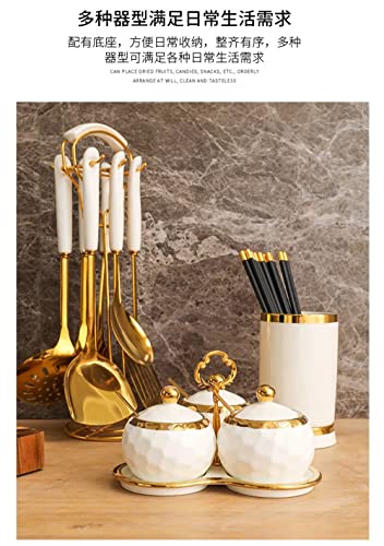  Stainless Steel Kitchenware Seven Pieces Set (White Gold).Cooking Utensils 7 Pcs Set With Hanging Shelf .Include Slotted Spoon, Slotted Spatula, Large Spoon, Soup Ladle, Spatula, Pasta Spoon.